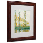 Trademark Fine Art 'The Three Trees Autumn' 11" x 14" Wood Frame Art