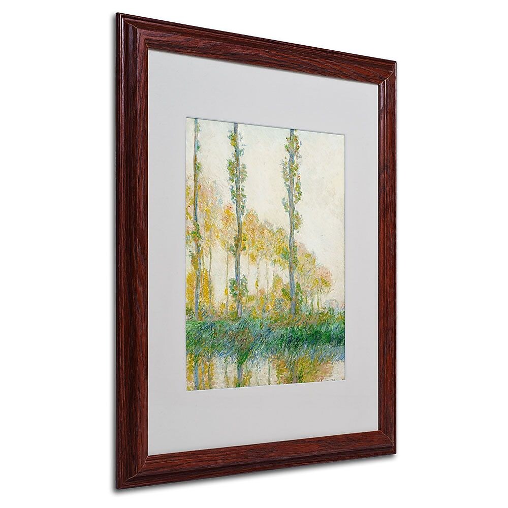 Trademark Fine Art 'The Three Trees Autumn' 16" x 20" Wood Frame Art