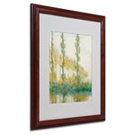 Trademark Fine Art 'The Three Trees Autumn' 16" x 20" Wood Frame Art