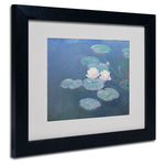 Trademark Fine Art 'Waterlilies Evening' 11" x 14" Black Frame Art