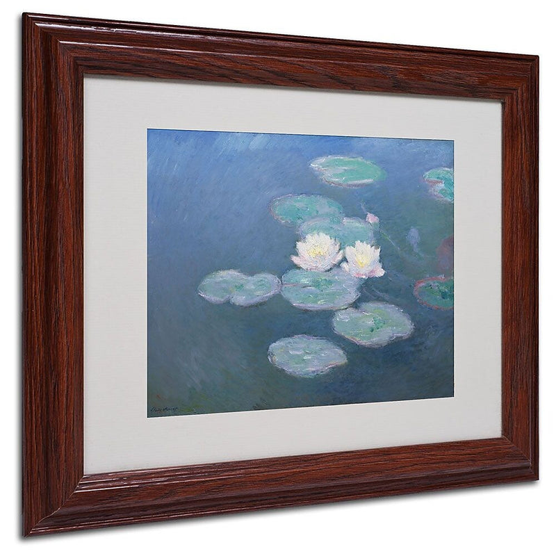 Trademark Fine Art 'Waterlilies Evening' 11" x 14" Wood Frame Art