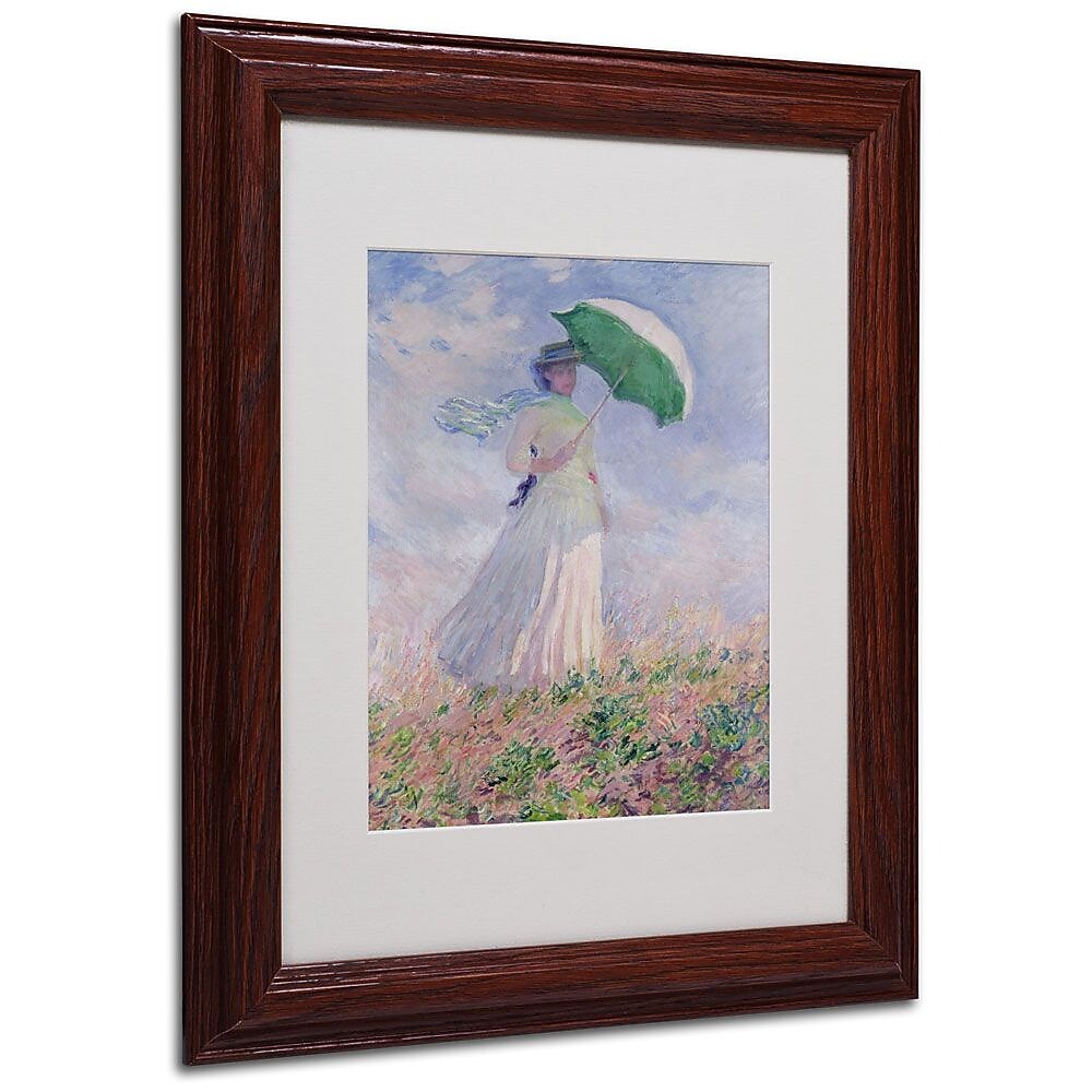 Trademark Fine Art 'Woman With a Parasol' 11" x 14" Wood Frame Art