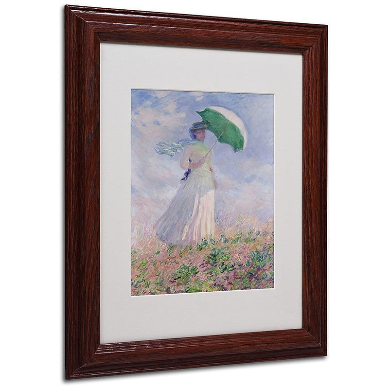 Trademark Fine Art 'Woman With a Parasol' 11" x 14" Wood Frame Art