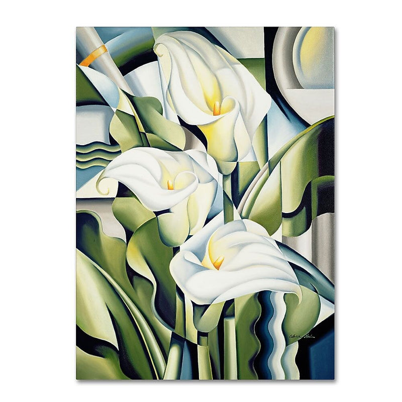 Trademark Fine Art 'Cubist Lilies' 14" x 19" Canvas Art