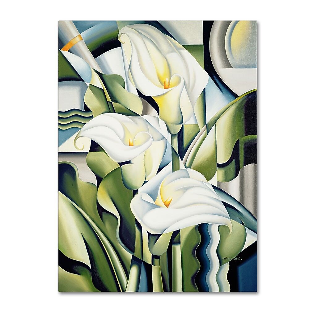 Trademark Fine Art 'Cubist Lilies' 18" x 24" Canvas Art