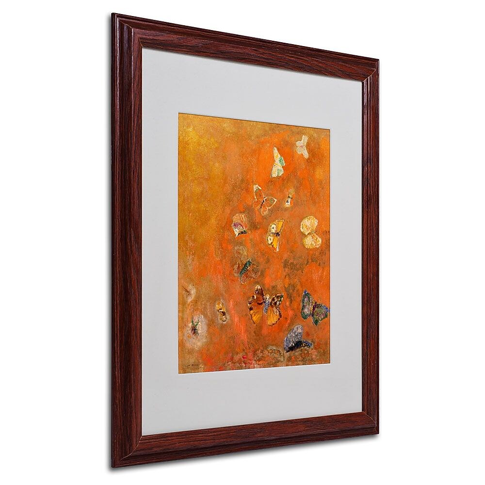 Trademark Fine Art 'Evocation of Butterflies' 16" x 20" Wood Frame Art