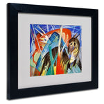 Trademark Fine Art 'Fairy Animals' 11" x 14" Black Frame Art