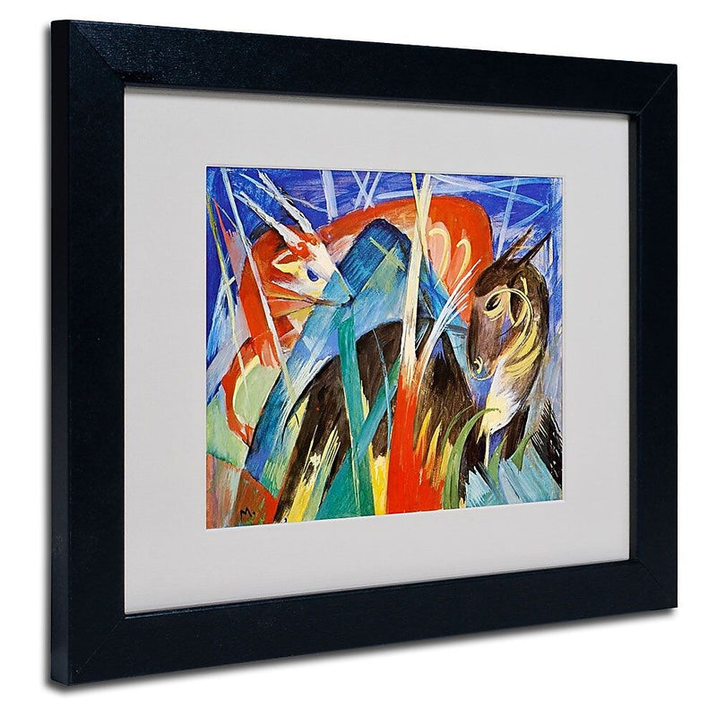 Trademark Fine Art 'Fairy Animals' 11" x 14" Black Frame Art