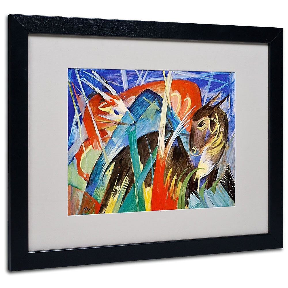 Trademark Fine Art 'Fairy Animals' 16" x 20" Black Frame Art