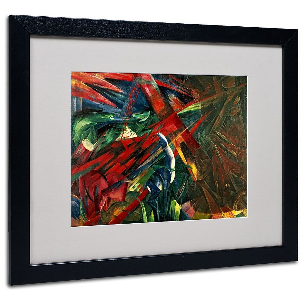 Trademark Fine Art 'Fate of the Animals' 16" x 20" Black Frame Art