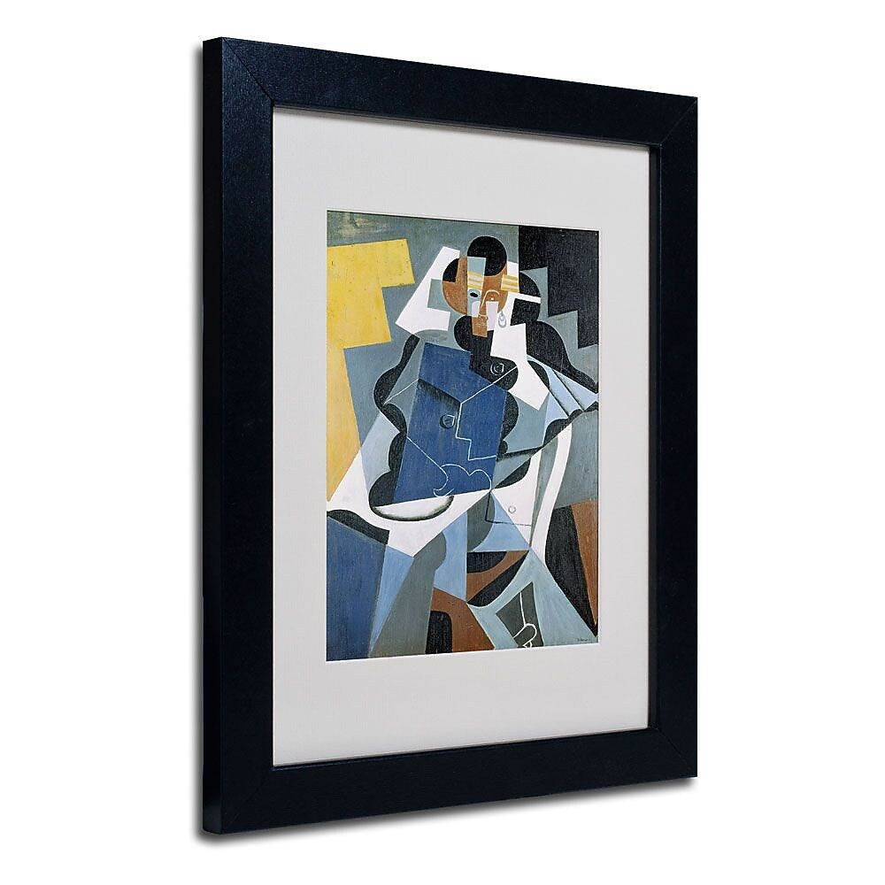 Trademark Fine Art 'Figure of a Woman' 11" x 14" Black Frame Art