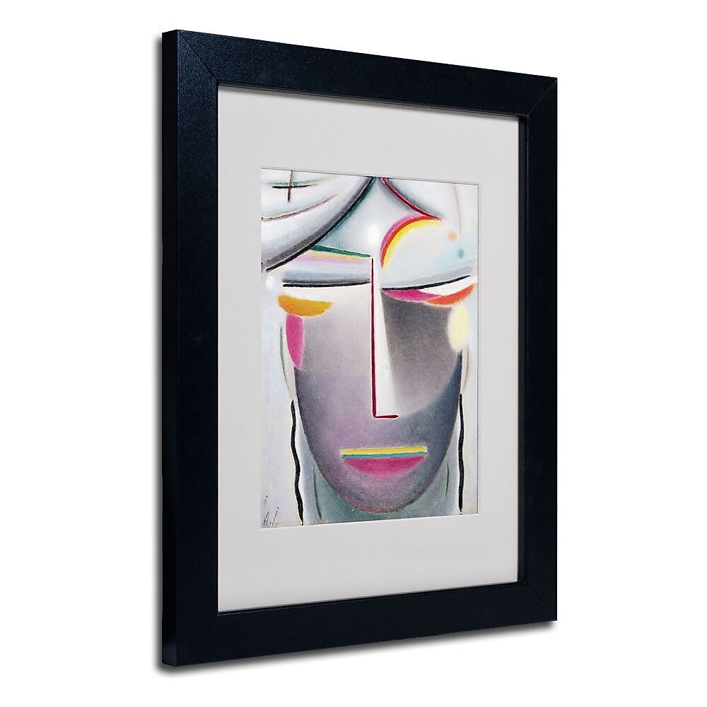 Trademark Fine Art 'Head (Dark Buddha)' 11" x 14" Black Frame Art