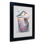 Trademark Fine Art 'Head (Dark Buddha)' 11" x 14" Black Frame Art