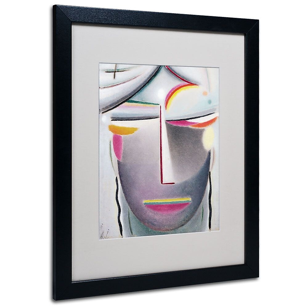 Trademark Fine Art 'Head (Dark Buddha)' 16" x 20" Black Frame Art
