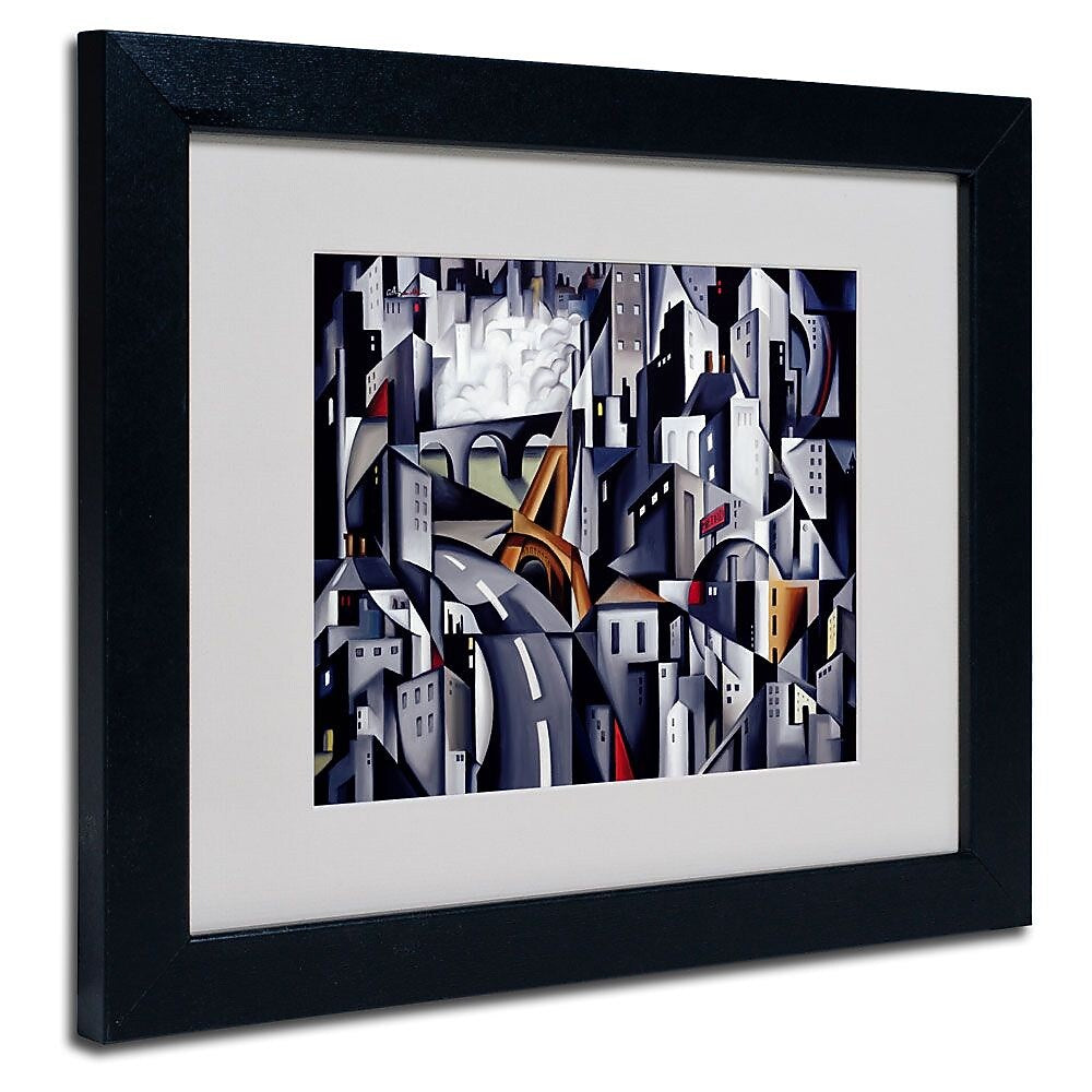 Trademark Fine Art 'La Rive Gauche' 11" x 14" Black Frame Art