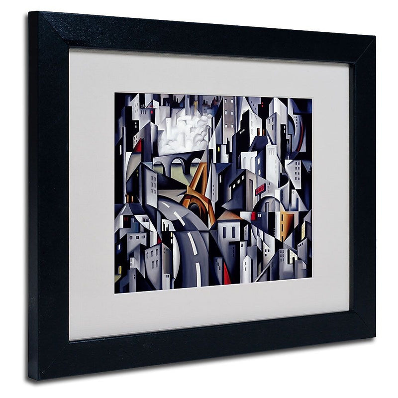 Trademark Fine Art 'La Rive Gauche' 11" x 14" Black Frame Art