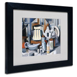 Trademark Fine Art 'Still Life With Teapots' 11" x 14" Black Frame Art