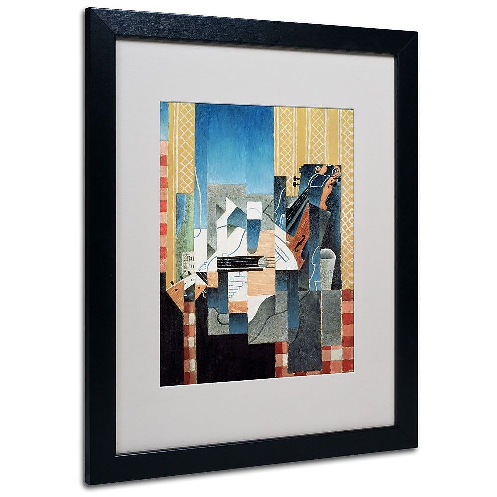 Trademark Fine Art 'Still Life With Violin and Guitar' 16" x 20" Black Frame Art