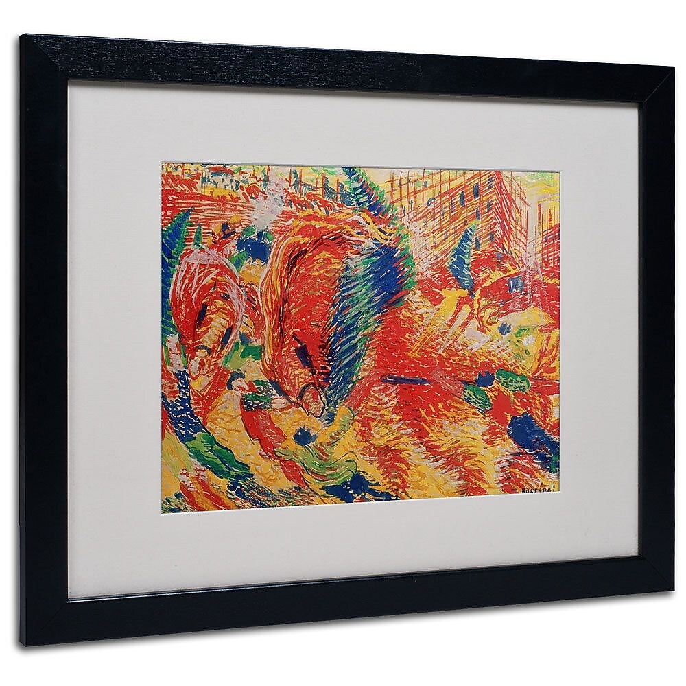 Trademark Fine Art 'The City Rises' 16" x 20" Black Frame Art