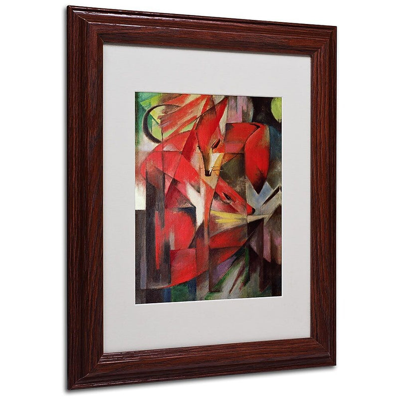 Trademark Fine Art 'The Fox' 11" x 14" Wood Frame Art