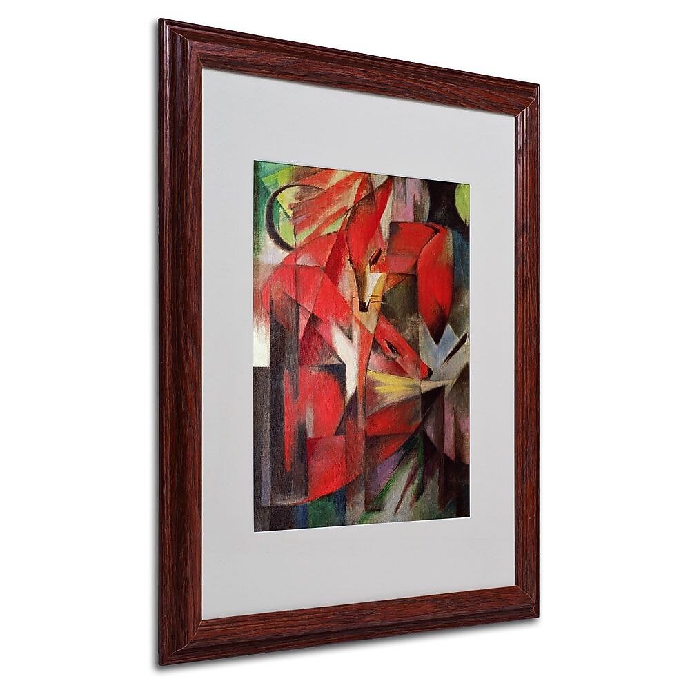 Trademark Fine Art 'The Fox' 16" x 20" Wood Frame Art