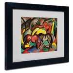 Trademark Fine Art 'Three Horses' 11" x 14" Black Frame Art