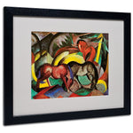 Trademark Fine Art 'Three Horses' 16" x 20" Black Frame Art