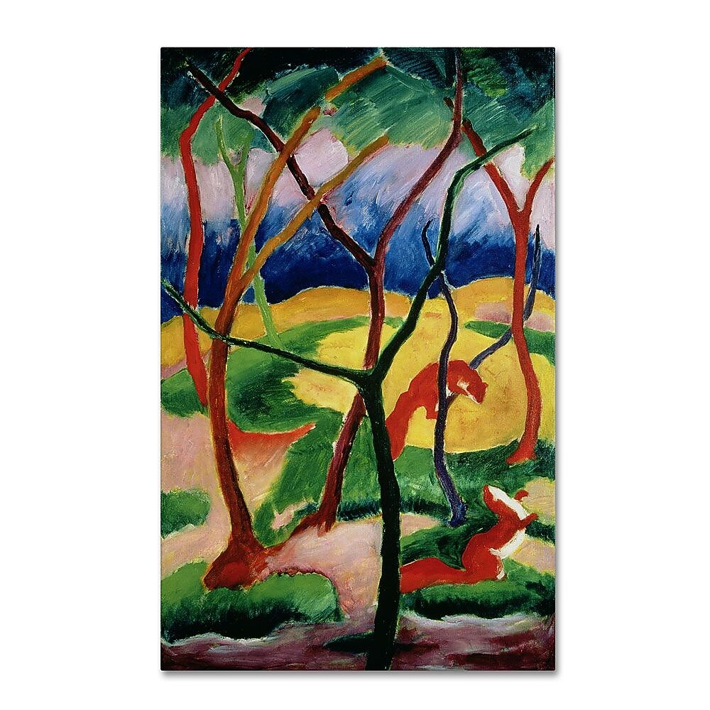 Trademark Fine Art 'Weasels Playing' 14" x 19" Canvas Art