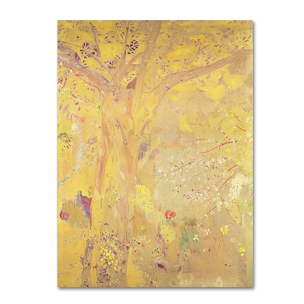 Trademark Fine Art 'Yellow Tree' 14" x 19" Canvas Art