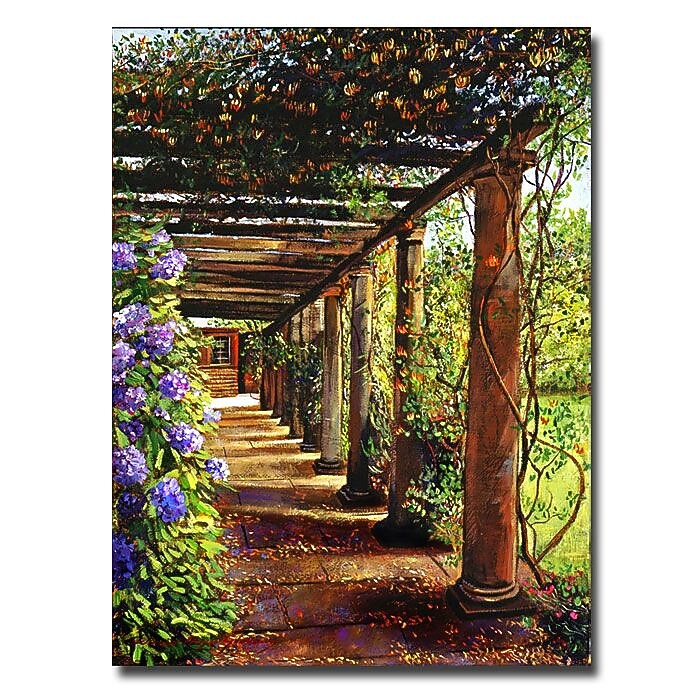 Trademark Fine Art 'Pergola Walkway' 24" x 32" Canvas Art