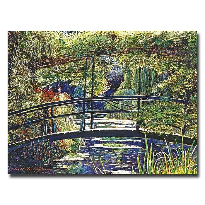 Trademark Fine Art 'Giverny Footbridge' 24" x 32" Canvas Art