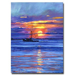 Trademark Fine Art 'Salmon Trawler at Sunrise' 24" x 32" Canvas Art