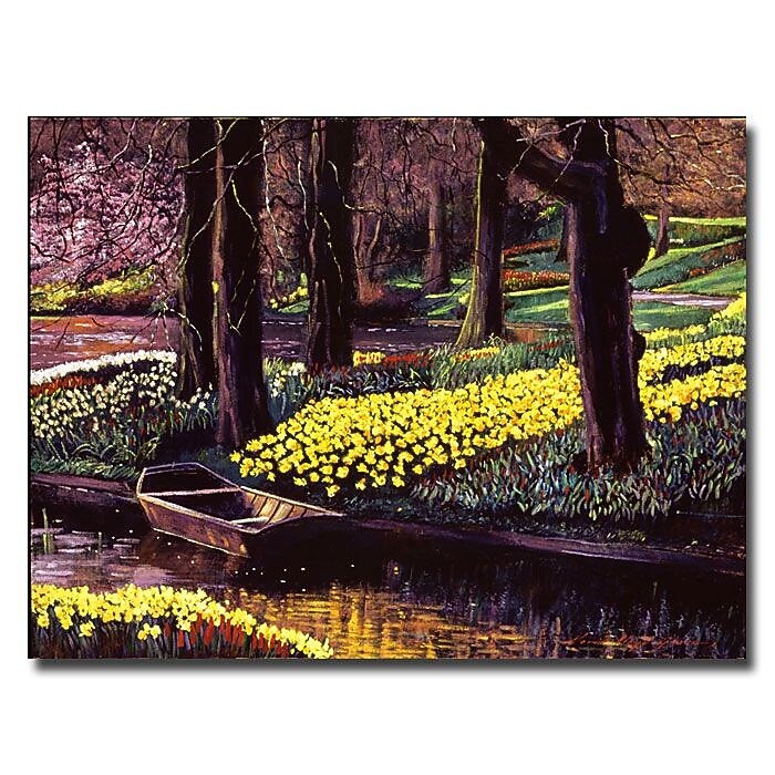 Trademark Fine Art 'Daffodil Park' 26" x 32" Canvas Art