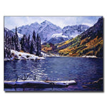 Trademark Fine Art 'Rocky Mountain Solitude' 35" x 47" Canvas Art