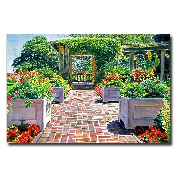 Trademark Fine Art 'The Beautiful Italian Garden' 22" x 32" Canvas Art