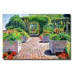Trademark Fine Art 'The Beautiful Italian Garden' 30" x 47" Canvas Art