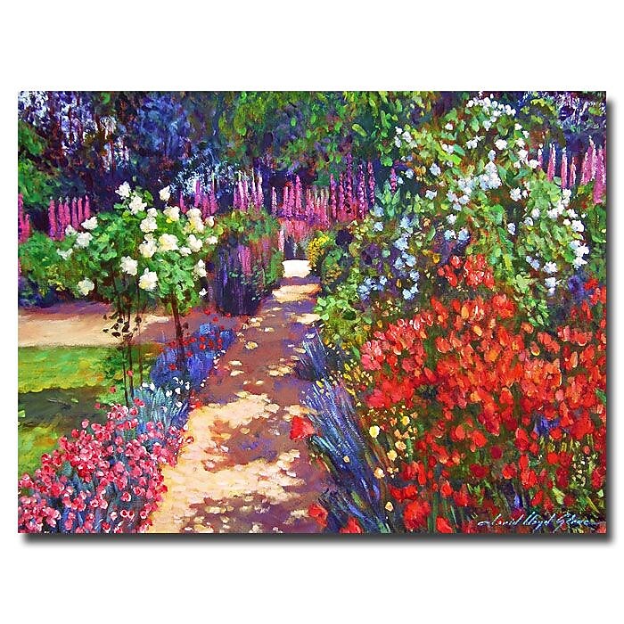 Trademark Fine Art 'Romantic Garden Walk' 35" x 47" Canvas Art