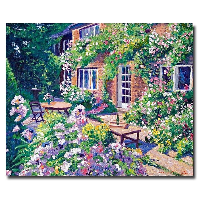Trademark Fine Art 'English Courtyard' 26" x 32" Canvas Art