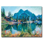 Trademark Fine Art 'Reflections on Gem Lake' 35" x 47" Canvas Art