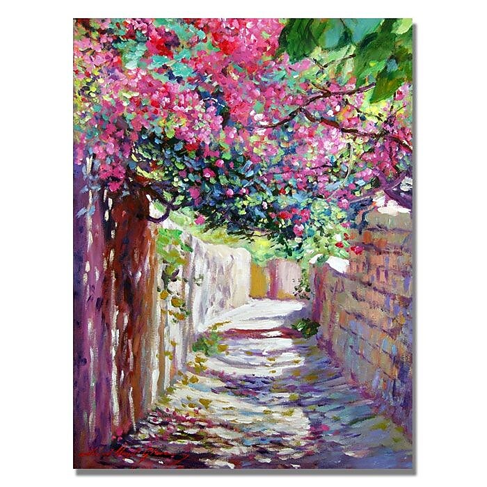 Trademark Fine Art 'Shady Lane Greece' 35" x 47" Canvas Art