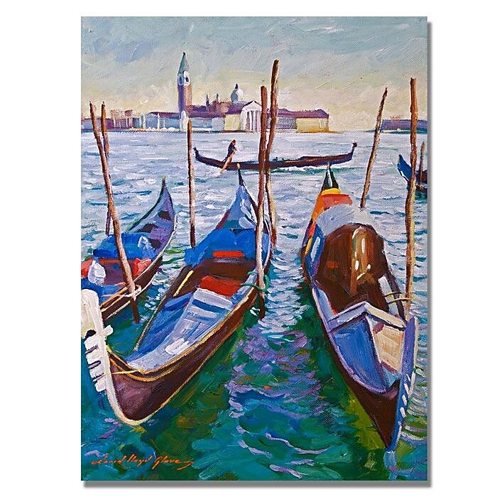 Trademark Fine Art 'Venice Gondolas' 18" x 24" Canvas Art