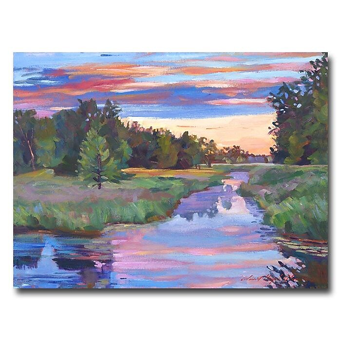 Trademark Fine Art 'Moody River' 35" x 47" Canvas Art