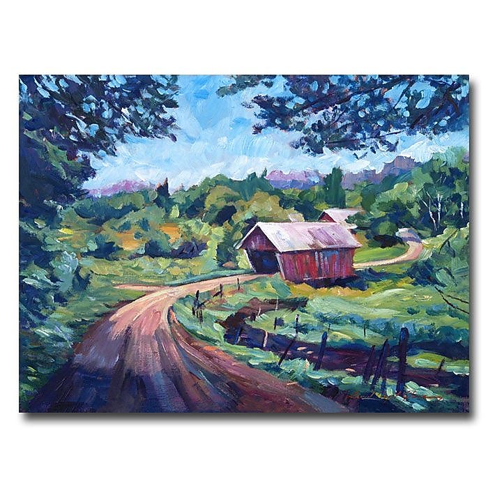 Trademark Fine Art 'Bridges of East Randolph VT' 26" x 32" Canvas Art