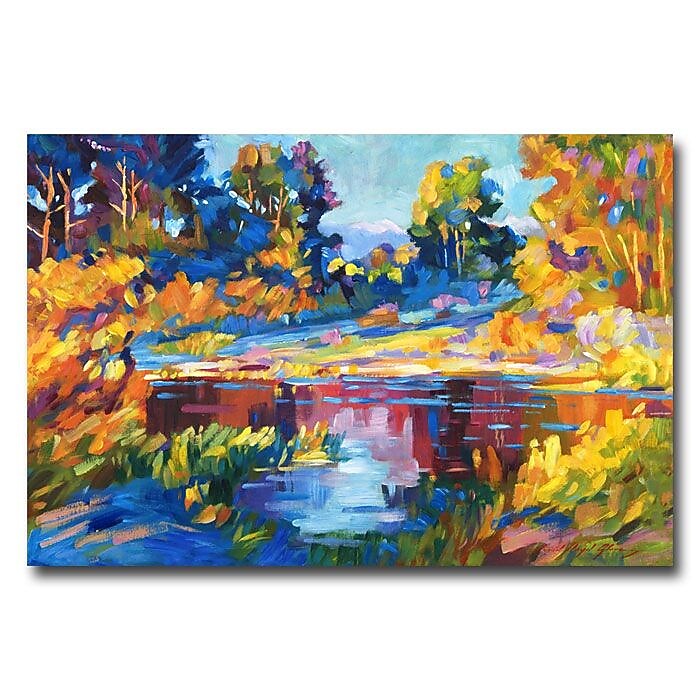 Trademark Fine Art 'Reflections on a Quiet Lake' 16" x 24" Canvas Art