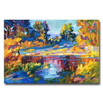 Trademark Fine Art 'Reflections on a Quiet Lake' 30" x 47" Canvas Art