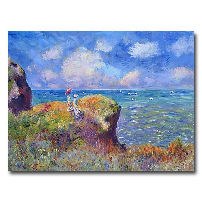 Trademark Fine Art 'On the Bluff at Pourville' 35" x 47" Canvas Art