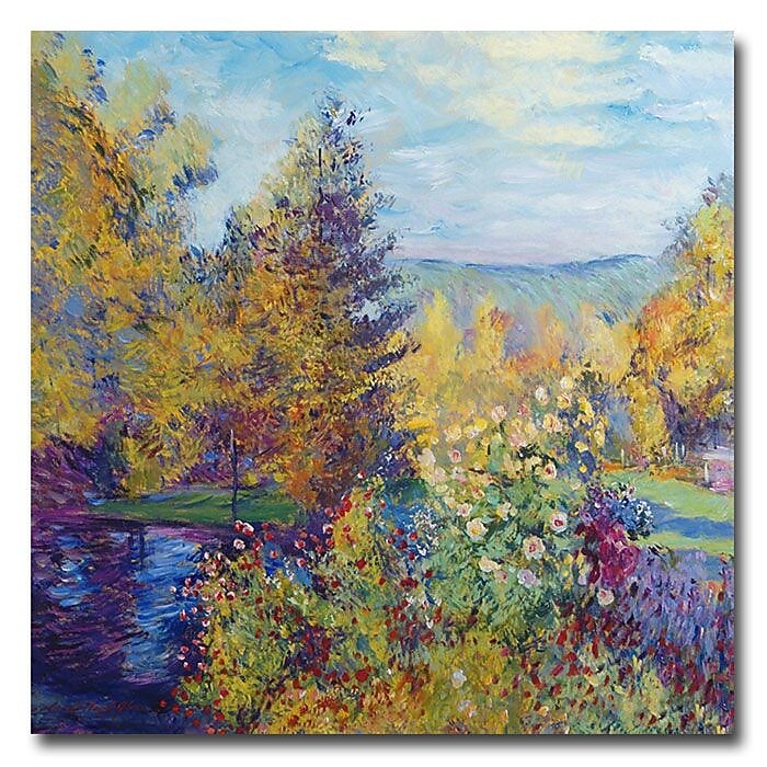 Trademark Fine Art 'Garden at Montgeron' 24" x 24" Canvas Art