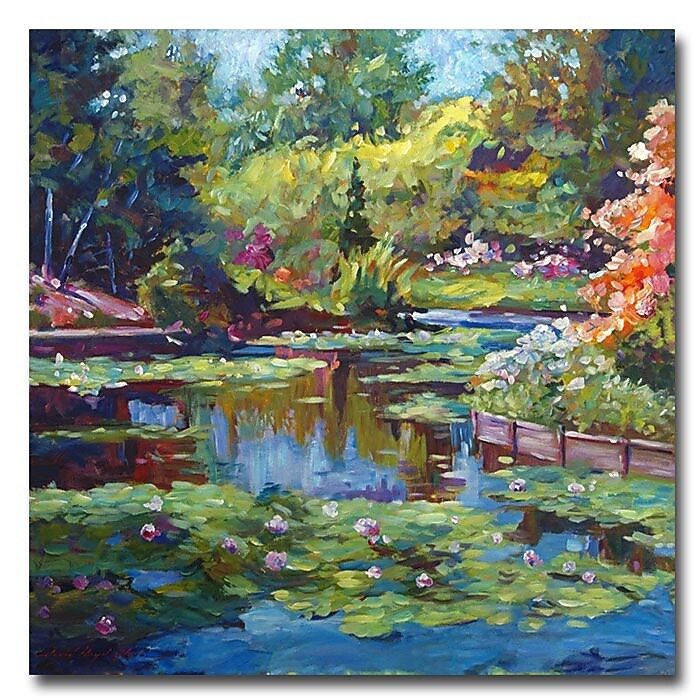 Trademark Fine Art 'Serenity Pond' 18" x 18" Canvas Art