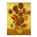 Trademark Fine Art 'Vase with Sunflowers' 26" x 32" Canvas Art