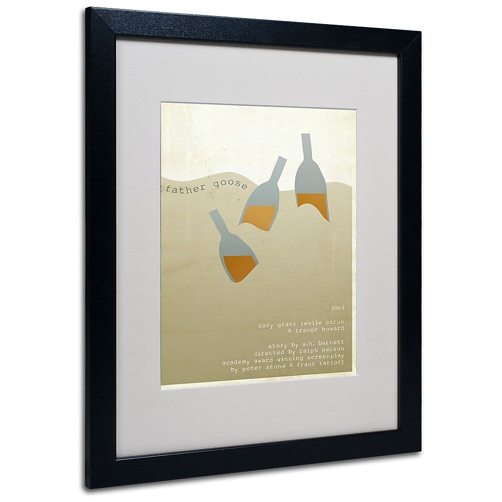 Trademark Fine Art 'Father Goose' 16" x 20" Black Frame Art